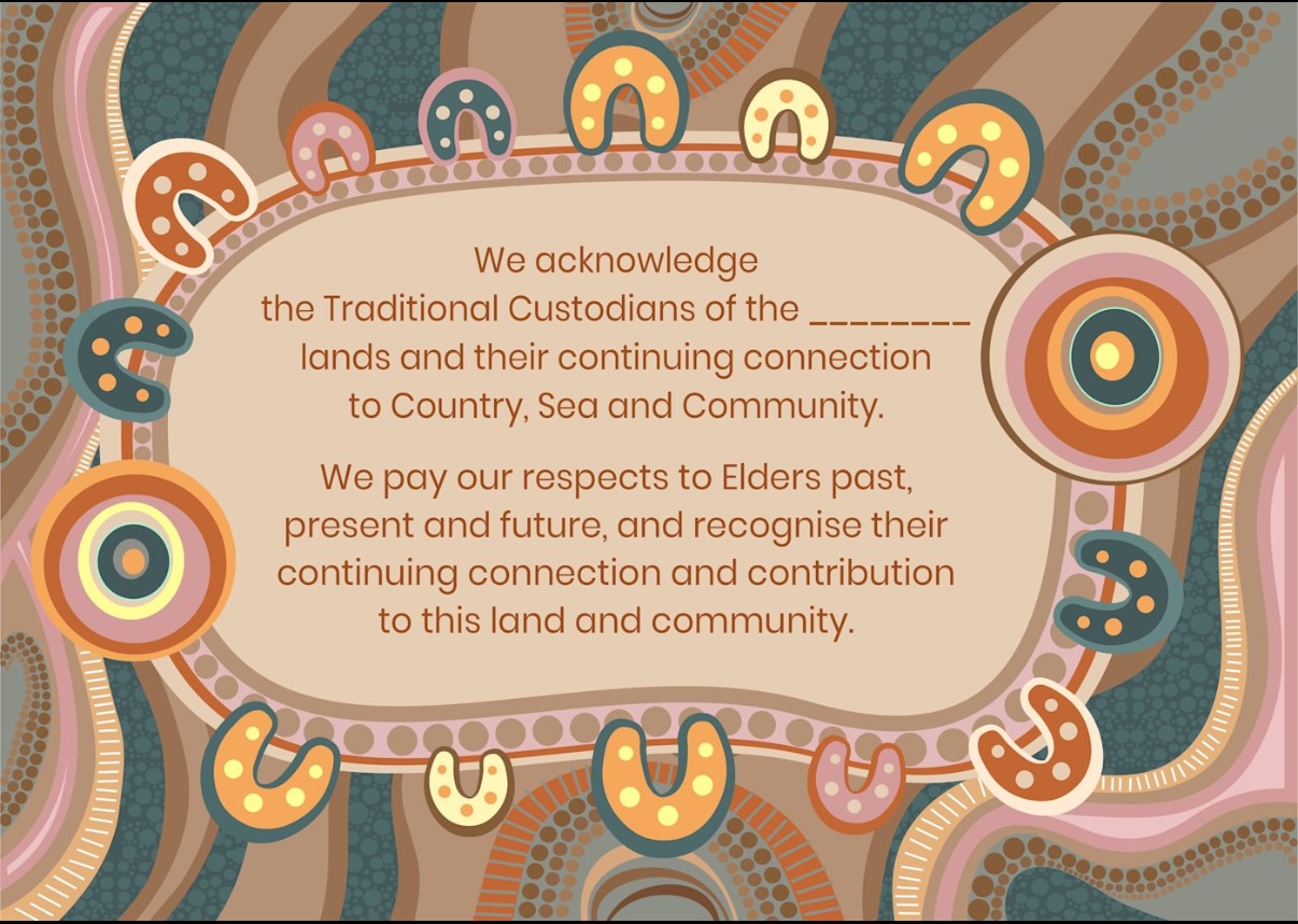 Acknowledgement of Country sign (Customisable)