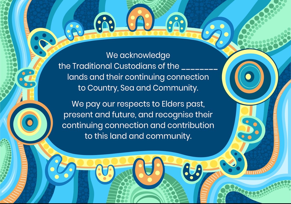Acknowledgement of Country sign (Customisable)